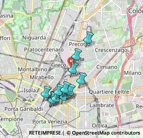 Mappa Via Privata Grado, 20125 Milano MI, Italia (1.65692)