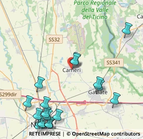 Mappa Via Roma, 28062 Cameri NO, Italia (5.838)