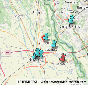 Mappa Via Roma, 28062 Cameri NO, Italia (6.83615)