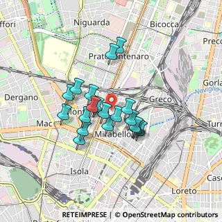 Mappa Via Alfredo Comandini, 20125 Milano MI, Italia (0.655)