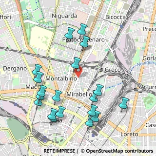 Mappa Via Alfredo Comandini, 20125 Milano MI, Italia (1.132)