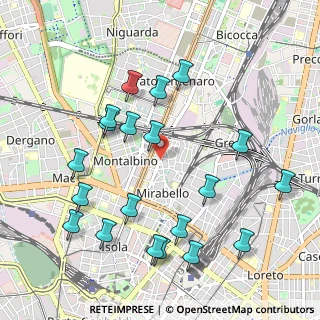 Mappa Via Alfredo Comandini, 20125 Milano MI, Italia (1.1195)