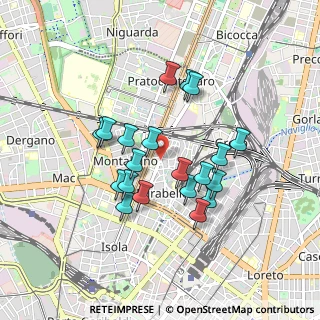 Mappa Via Alfredo Comandini, 20125 Milano MI, Italia (0.7615)