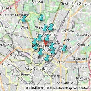 Mappa Via Arbe, 20125 Milano MI, Italia (1.33667)