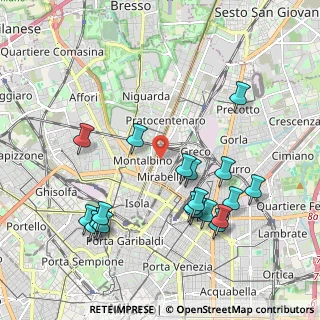 Mappa Via Alfredo Comandini, 20125 Milano MI, Italia (2.15211)