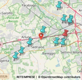 Mappa Via per Cascina Alemagna, 20018 Sedriano MI, Italia (4.52727)