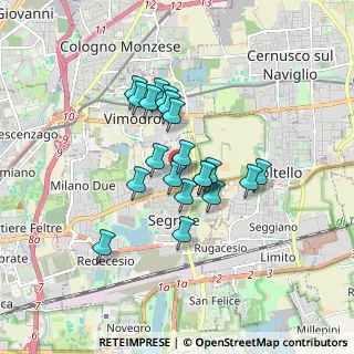 Mappa Via dell' Olmo, 20054 Segrate MI, Italia (1.2885)