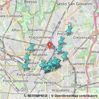 Mappa Via Bettino da Trezzo, 20125 Milano MI, Italia (1.83375)