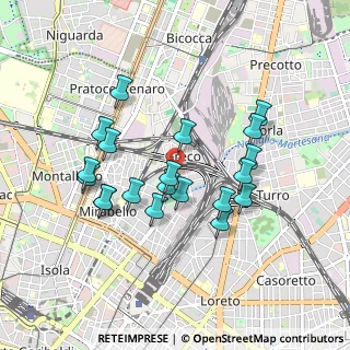 Mappa Via Bettino da Trezzo, 20125 Milano MI, Italia (0.83)