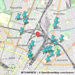 Mappa Via Bettino da Trezzo, 20125 Milano MI, Italia (1.167)
