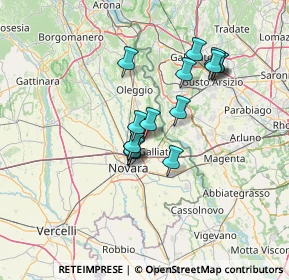 Mappa Via Giuseppe Mazzini, 28062 Cameri NO, Italia (11.04)