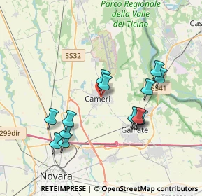 Mappa Via Giuseppe Mazzini, 28062 Cameri NO, Italia (3.60786)