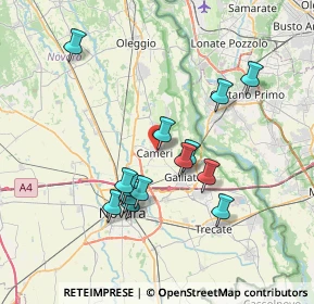 Mappa Via Giuseppe Mazzini, 28062 Cameri NO, Italia (6.67571)