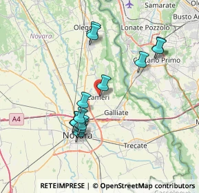 Mappa Via Giuseppe Mazzini, 28062 Cameri NO, Italia (7.00538)