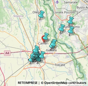 Mappa Via Giuseppe Mazzini, 28062 Cameri NO, Italia (6.64556)