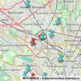 Mappa Via Flavio Andò, 20156 Milano MI, Italia (2.67545)
