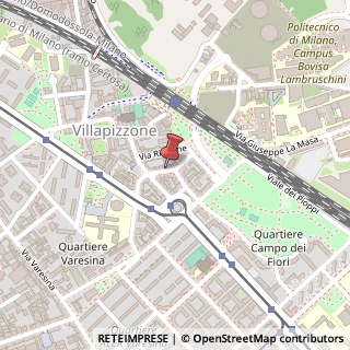 Mappa Via Giuseppe Sercognani, 17, 20156 Milano, Milano (Lombardia)