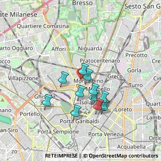 Mappa Via Valassina, 20159 Milano MI, Italia (1.43818)