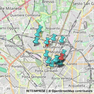 Mappa Via Valassina, 20159 Milano MI, Italia (1.5515)