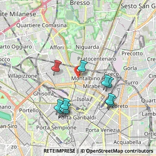 Mappa Via Valassina, 20159 Milano MI, Italia (1.92091)
