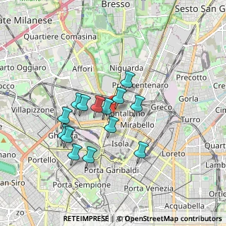 Mappa Via Valassina, 20159 Milano MI, Italia (1.46286)