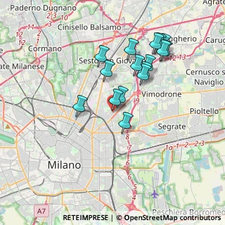 Mappa Via Derna, 20132 Milano MI, Italia (3.43438)