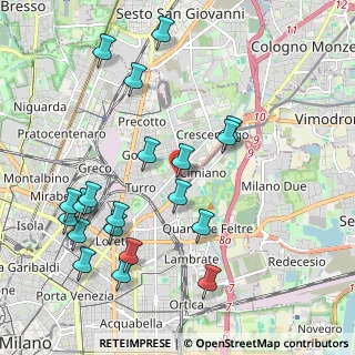 Mappa Via Derna, 20132 Milano MI, Italia (2.276)