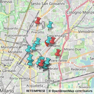 Mappa Via Derna, 20132 Milano MI, Italia (1.72895)