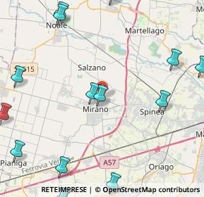 Mappa Via Don Costantino, 30035 Mirano VE, Italia (6.952)