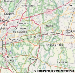 Mappa 20066 Melzo MI, Italia (9.1965)