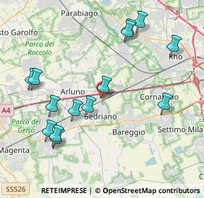 Mappa Via Cartesio, 20018 Sedriano MI, Italia (4.40214)