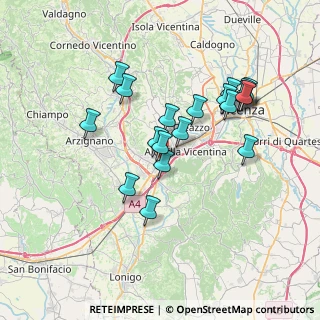 Mappa Via Bruschi, 36075 Montecchio Maggiore VI, Italia (6.58316)