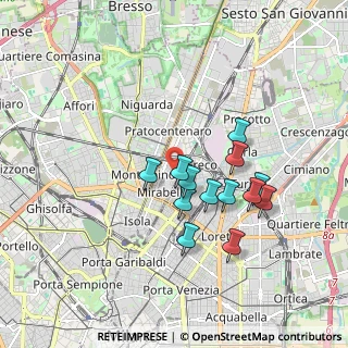 Mappa Via Privata Umberto Fracchia, 20125 Milano MI, Italia (1.53462)