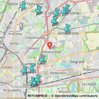 Mappa Via Fratelli Cervi, 20090 Segrate MI, Italia (2.89067)