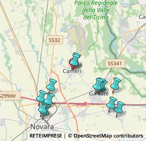 Mappa Via Novara, 28062 Cameri NO, Italia (4.22308)