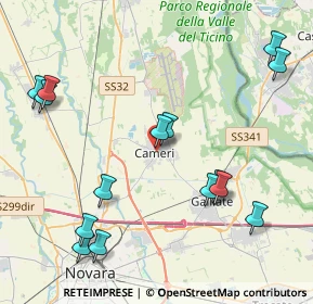 Mappa Via Novara, 28062 Cameri NO, Italia (4.90067)