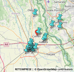 Mappa Via Novara, 28062 Cameri NO, Italia (6.64)