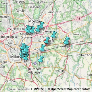 Mappa Via Don Giuseppe, 20096 Pioltello MI, Italia (7.3595)