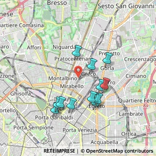 Mappa Via R. Birolli, 20125 Milano MI, Italia (1.73417)