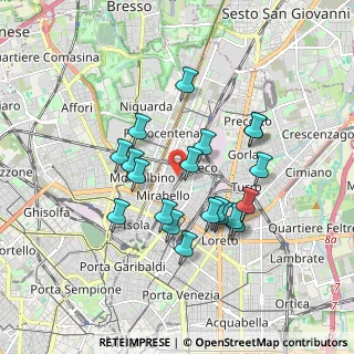 Mappa Via R. Birolli, 20125 Milano MI, Italia (1.571)