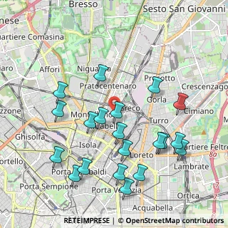 Mappa Via R. Birolli, 20125 Milano MI, Italia (2.1555)
