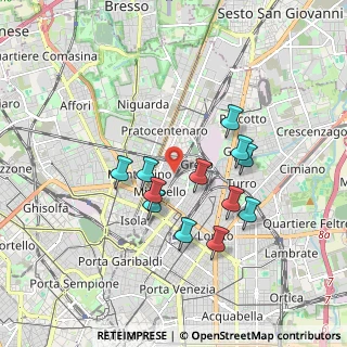Mappa Via R. Birolli, 20125 Milano MI, Italia (1.55417)