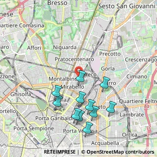 Mappa Via R. Birolli, 20125 Milano MI, Italia (2.08091)