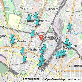 Mappa Via R. Birolli, 20125 Milano MI, Italia (1.198)