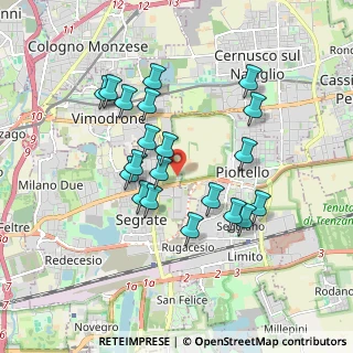 Mappa Via Caboto, 20054 Segrate MI, Italia (1.6365)