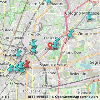 Mappa 20132 Milano MI, Italia (2.57462)