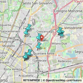 Mappa 20132 Milano MI, Italia (1.91333)