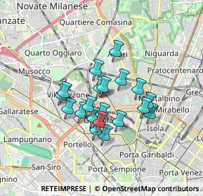 Mappa Via Angelo del Bon, 20158 Milano MI, Italia (1.2825)