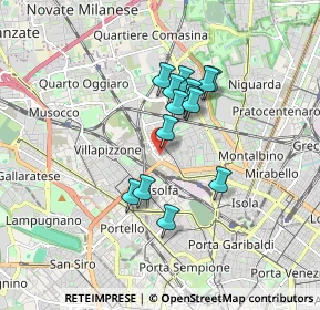Mappa Via Angelo del Bon, 20158 Milano MI, Italia (1.29786)