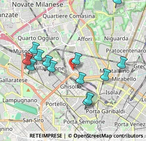 Mappa Via Angelo del Bon, 20158 Milano MI, Italia (1.97154)